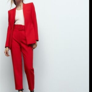 Zara Vibrant Red Pantsuit
